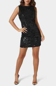 bebe Floral Sequin Sleeveless Minidress