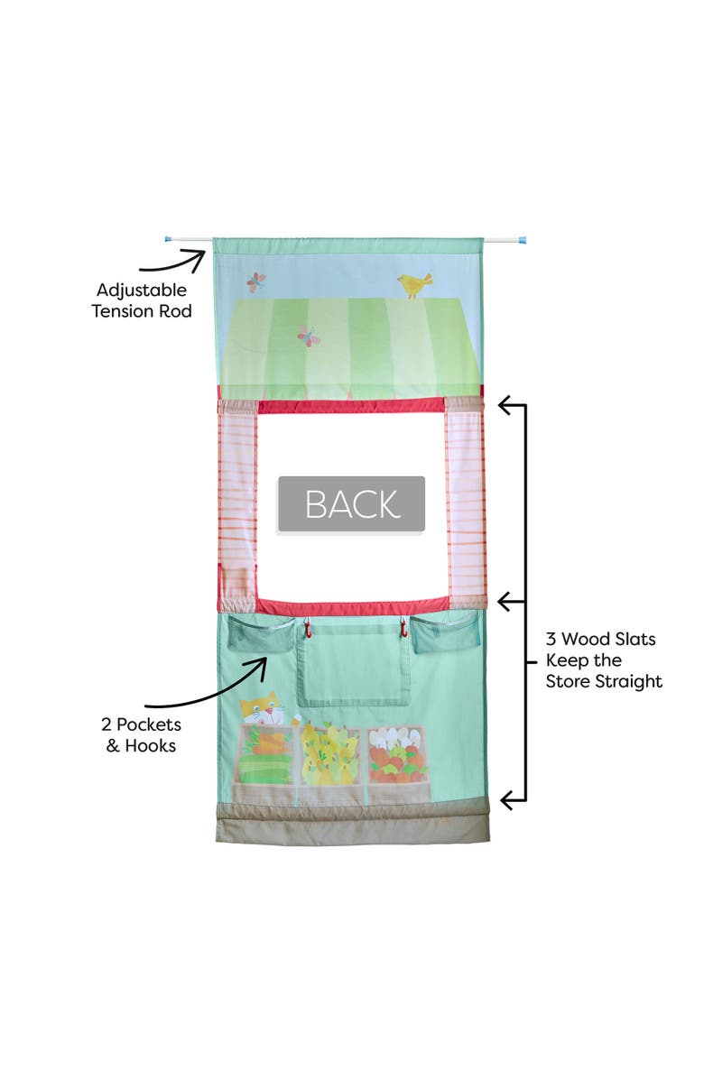 HABA Doorframe Play Store - Space Saving Pretend Play Grocery Shop - Fits in Most Doorways, Alternate, color, Multi