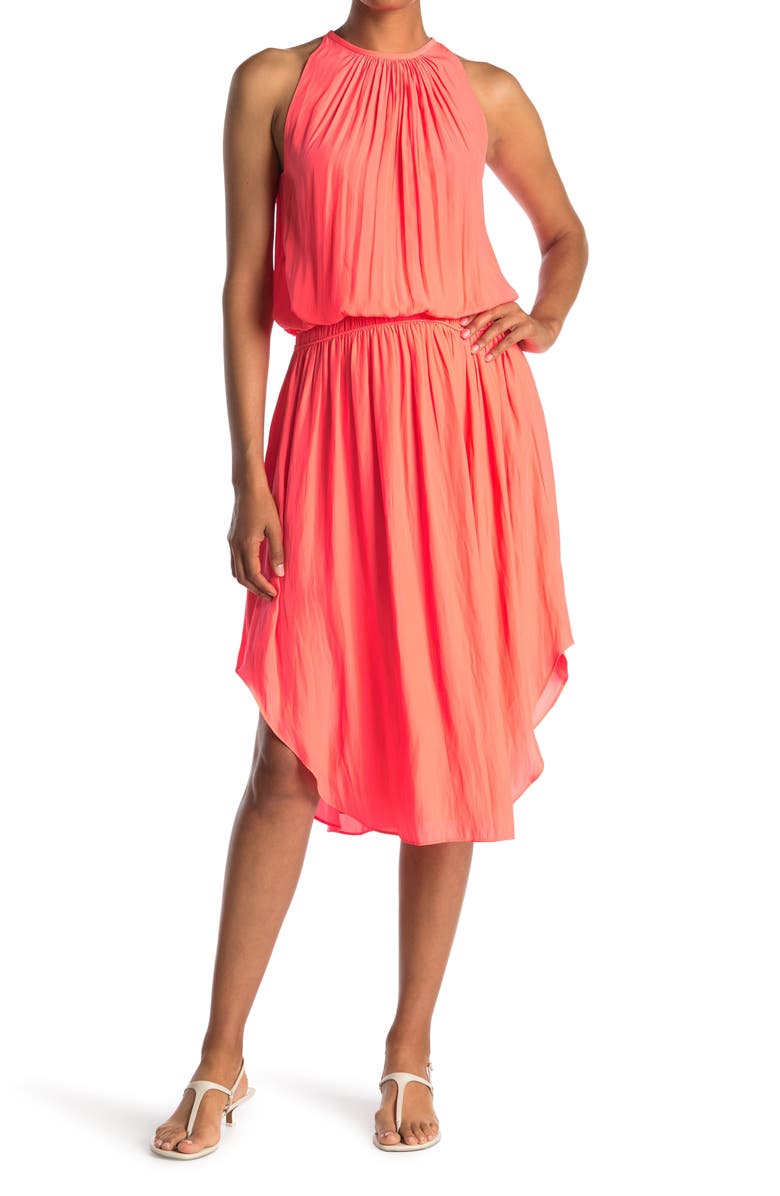Ramy Brook Audrey Smocked Waist Sleeveless Midi Dress, Main, color, 