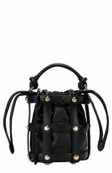 FERRAGAMO Drawstring Leather Shoulder Bag