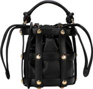 FERRAGAMO Drawstring Leather Shoulder Bag