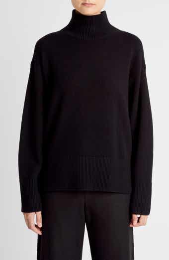 Wool & Cashmere Mock Neck Tunic Sweater