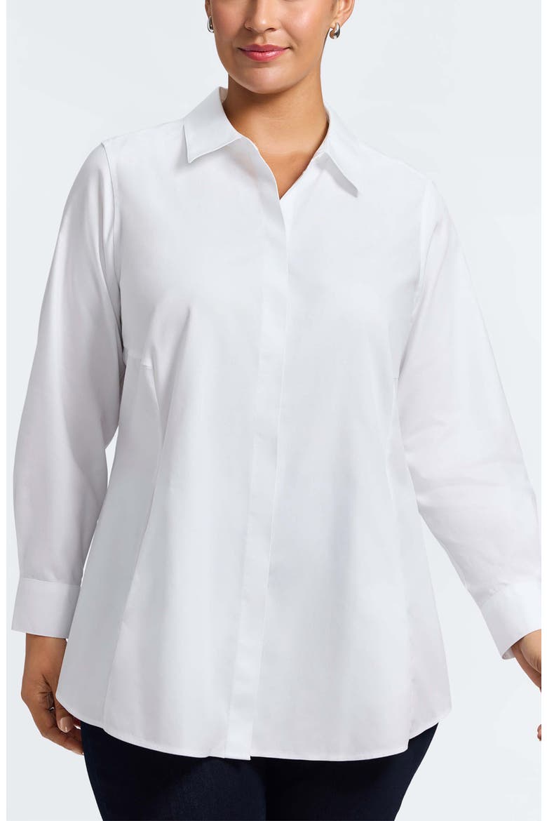 Cici Non-Iron Tunic Blouse, Main, color, WHITE