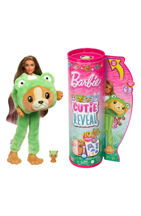 ® Cutie Reveal™ Dog as Frog Doll with 10 Surprises