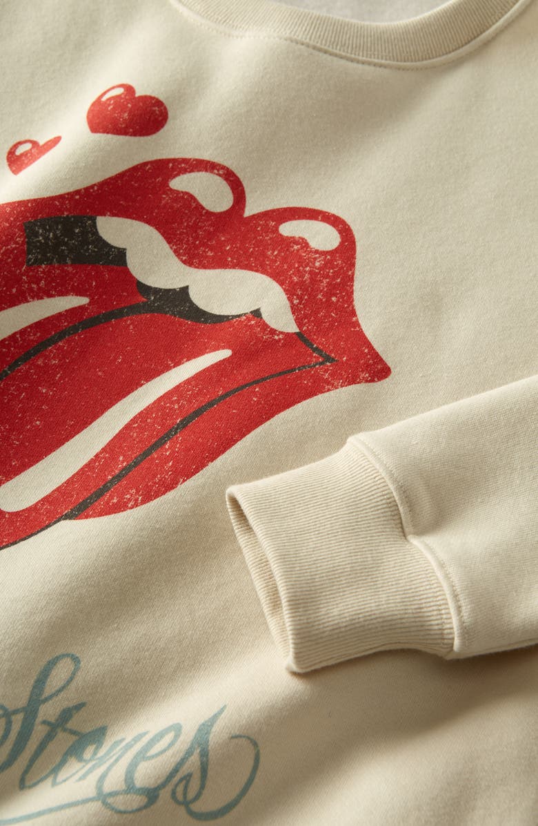Treasure & Bond Kids' Oversize Graphic Sweatshirt, Alternate, color, Ivory Dove Rolling Stones