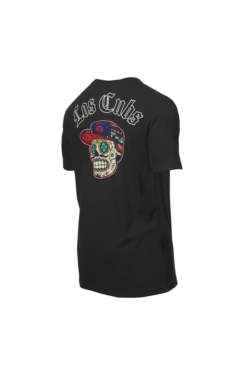 New Era Men's New Era Black Chicago Cubs Sugar Skulls T-Shirt, Alternate, color,