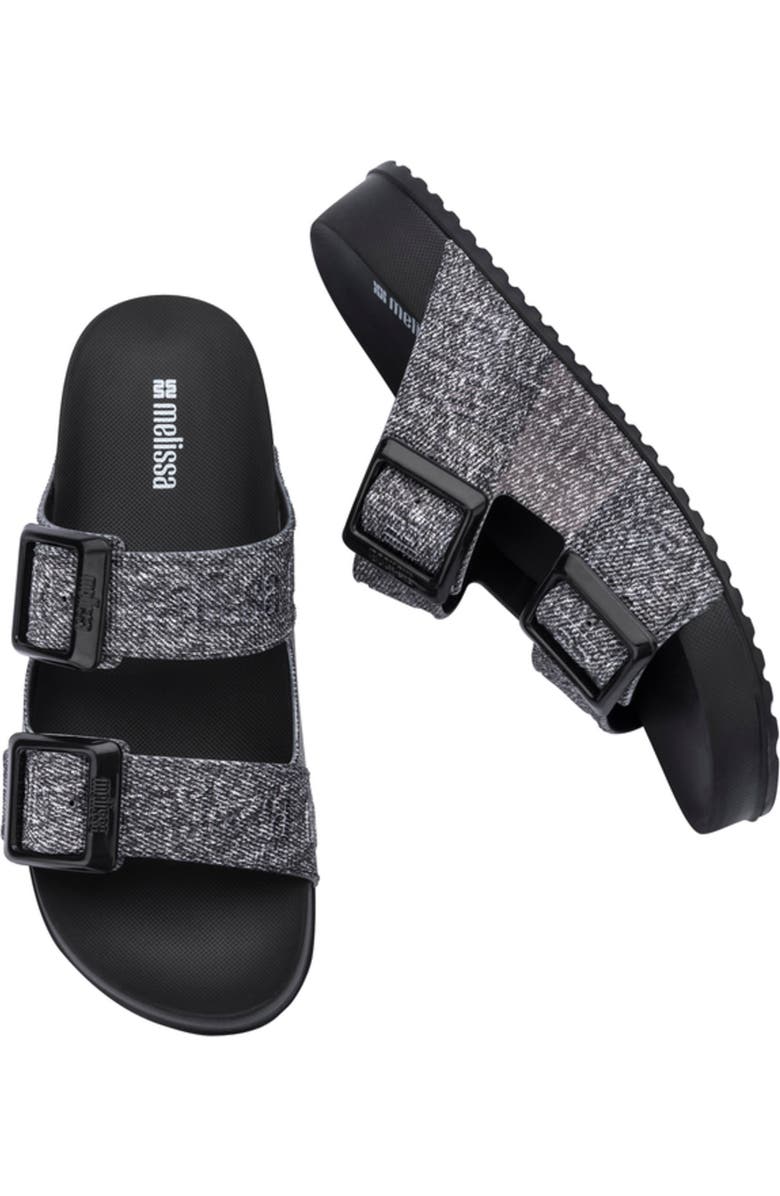 Melissa Cozy Lover Slide Sandal, Alternate, color, Black Jeans