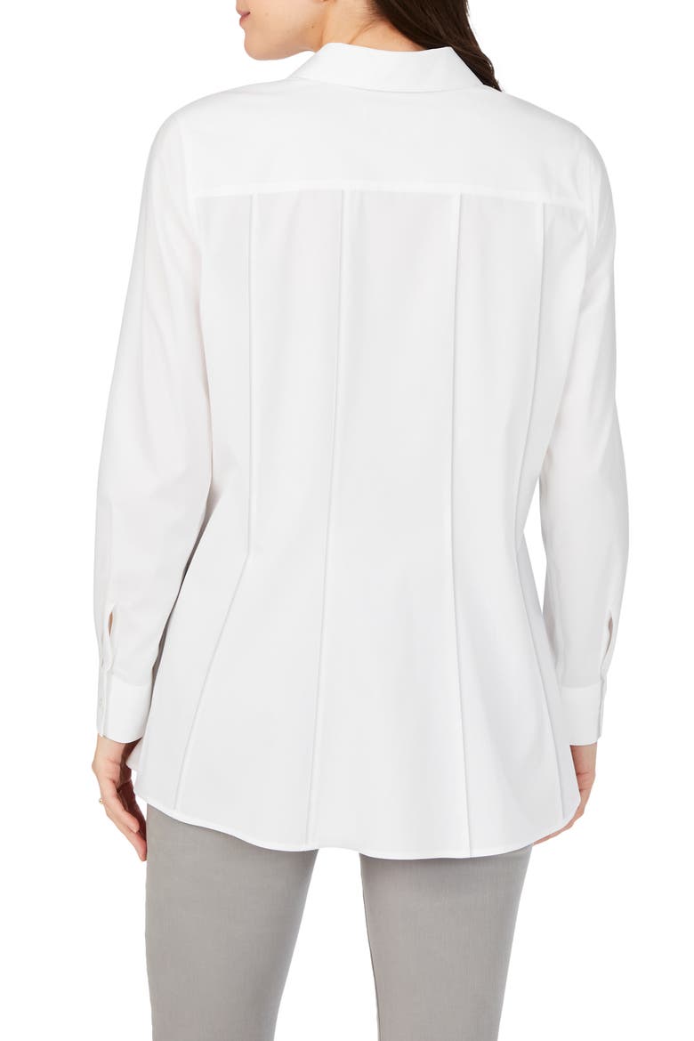 Gianna Pleated Blouse, Alternate, color, WHITE