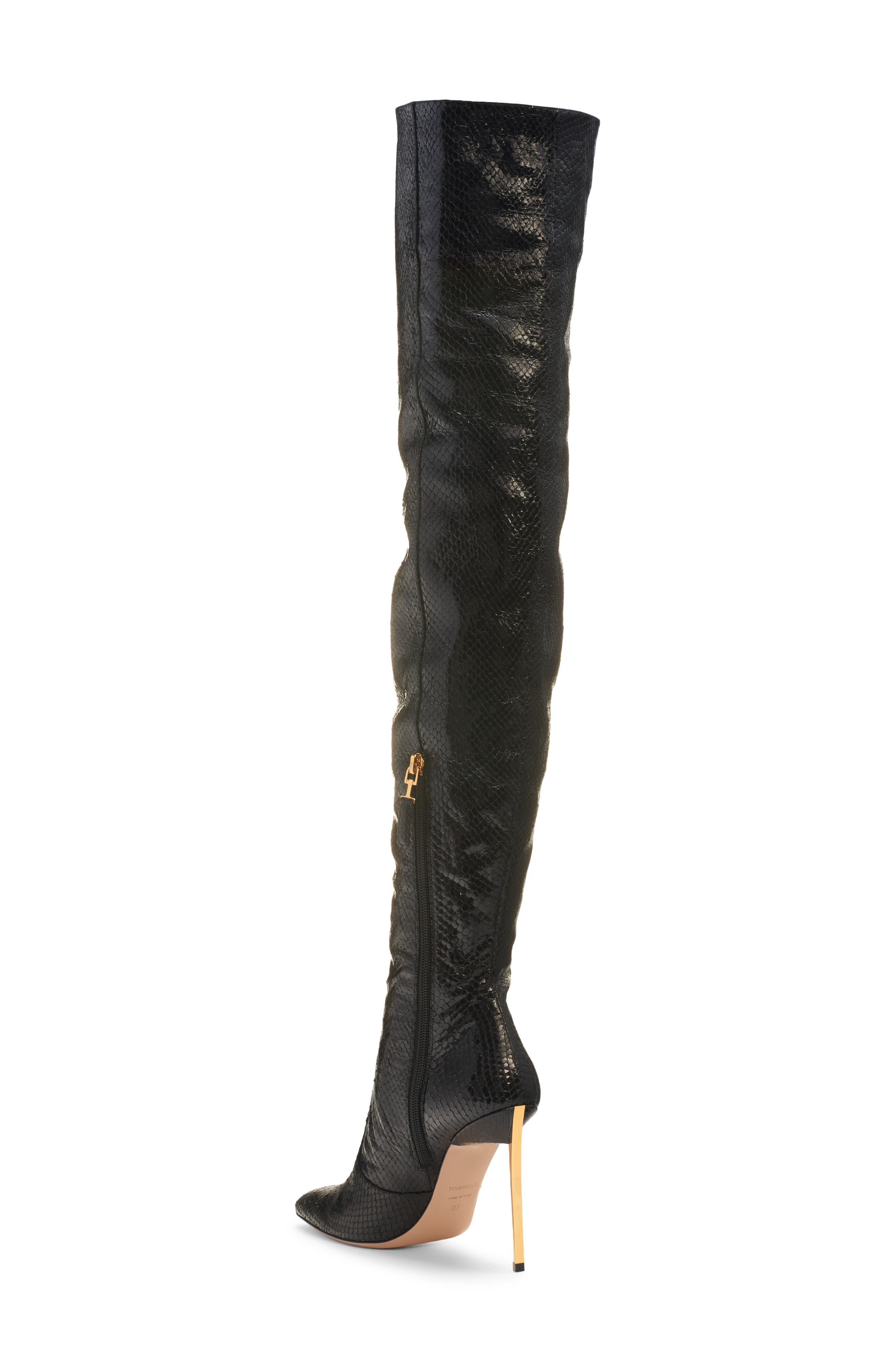 Carine Over The Knee Boot, Alternate, color, BLACK