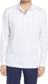 Peter Millar Solid Long Sleeve Jersey Polo
