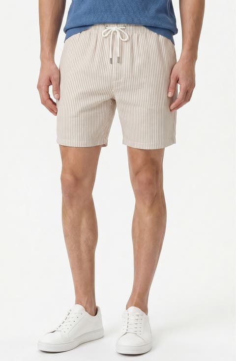 Linen Blend Pull-On Shorts