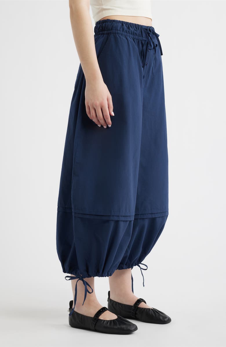 Damson Madder Frida Cotton Blend Crop Balloon Pants, Alternate, color, Navy