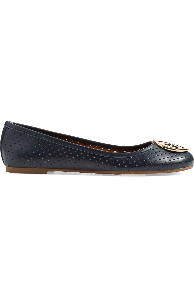 Tory Burch 'Reva' Perforated Ballerina Flat, Alternate, color,