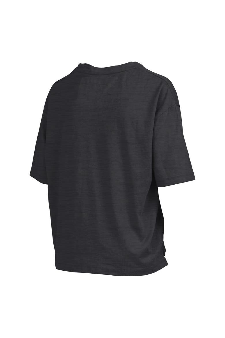 Women's Pressbox Black Texas Longhorns Motley Crew Bishop Waist Length Oversized Slub T-Shirt, Alternate, color, Black