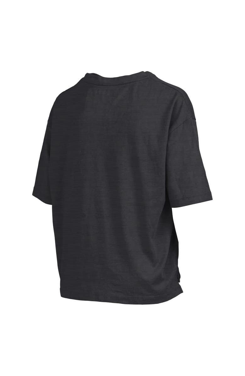 PRESSBOX Women's Pressbox Black Texas Longhorns Motley Crew Bishop Waist Length Oversized Slub T-Shirt, Alternate, color, Black