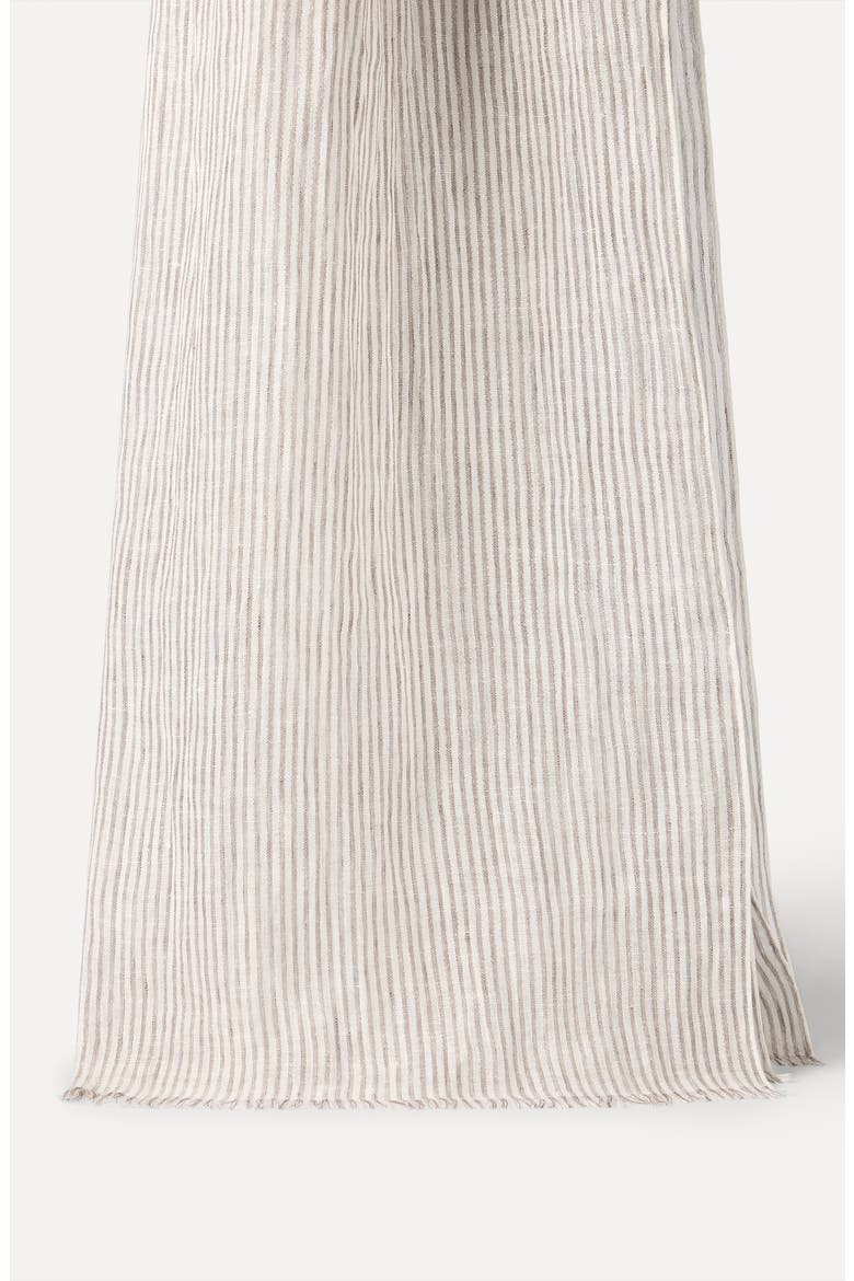 Sparkling striped linen scarf, Alternate, color, Panama