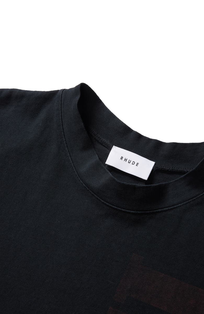 Rhude Vertical Print Logo T-Shirt, Alternate, color, 