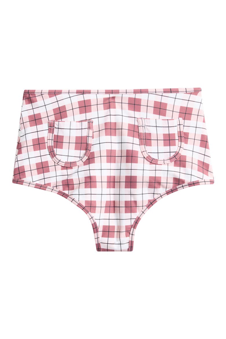 Polly Plaid Bikini Bottoms, Alternate, color, MAROON PLAID