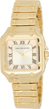 True Religion Square Case Bracelet Watch, 28mm x 35mm