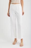 Reformation Lilah Lace Trim Linen Pants