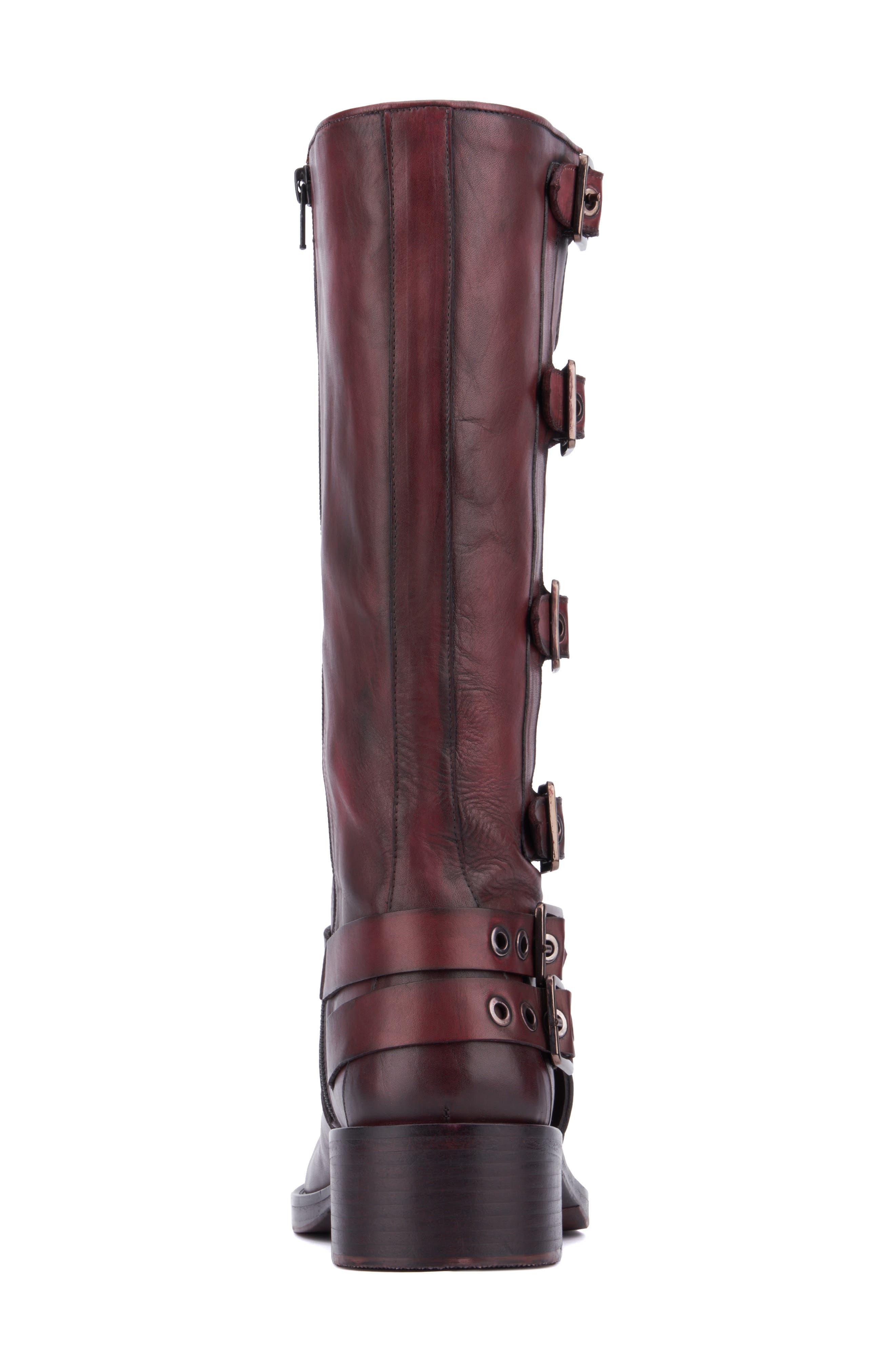 Constance Knee High Boot, Alternate, color, BURGUNDY