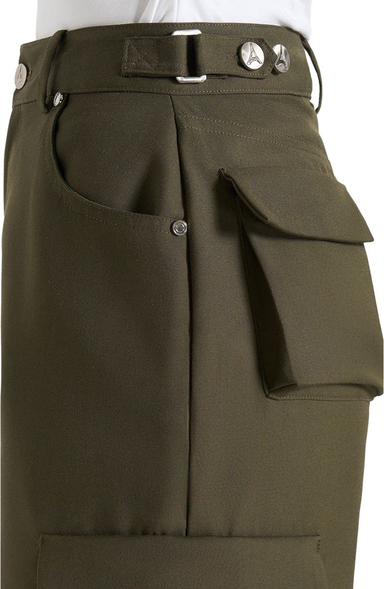 Manière De Voir Emilie Tailored High Rise Cargo Trousers, Alternate, color, Olive