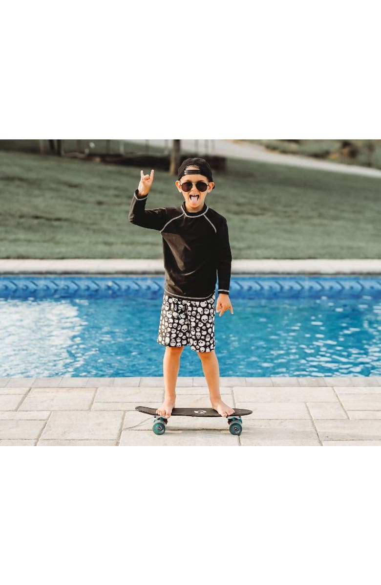 CITY THREADS Boys UPF 50+ Long Sleeve Rashguard, Alternate, color, Black