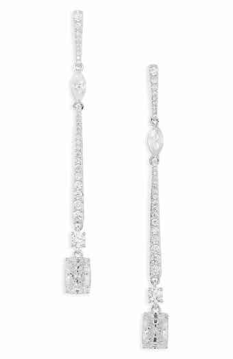 Nadri Rae Cubic Zirconia Linear Drop Earrings