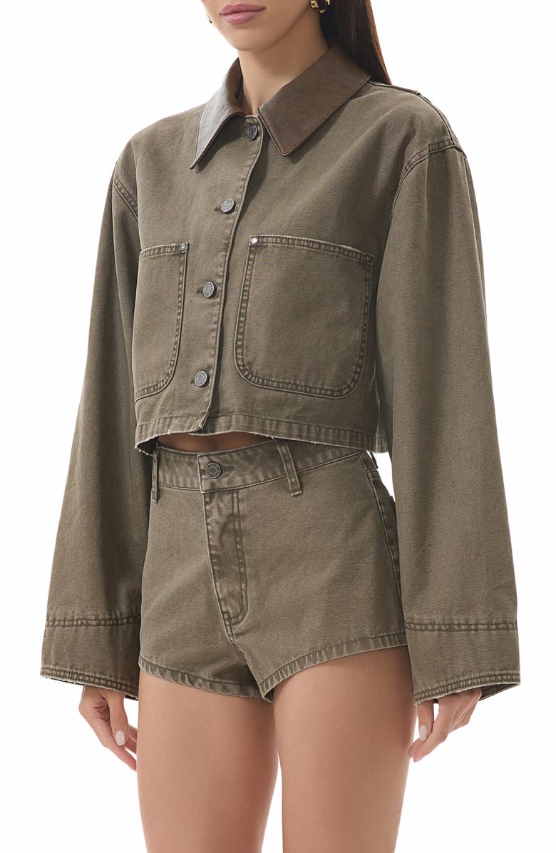 AFRM Wrenley Crop Denim Jacket, Alternate, color, 