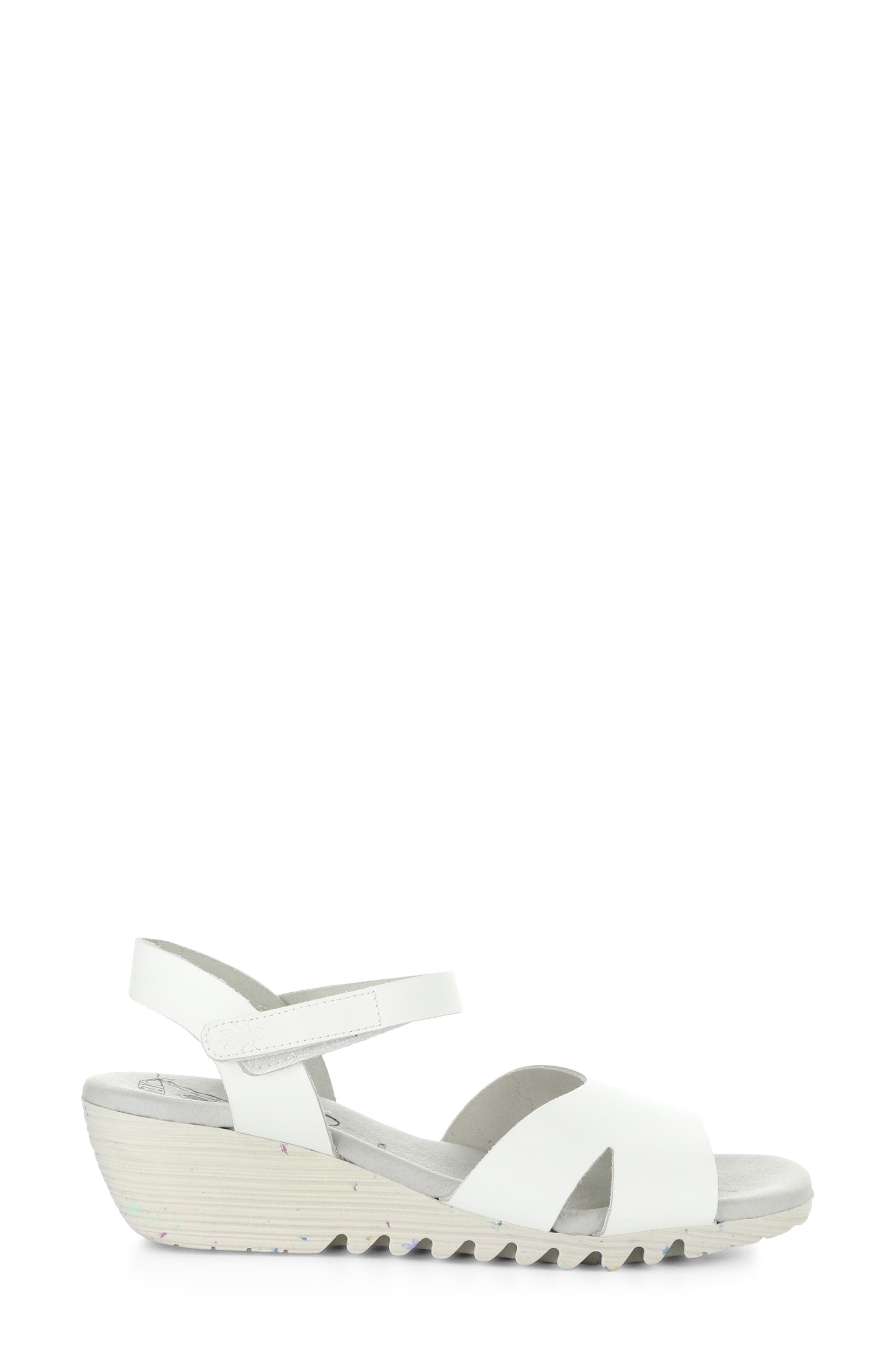 Olla Ankle Strap Wedge Sandal, Alternate, color, WHITE