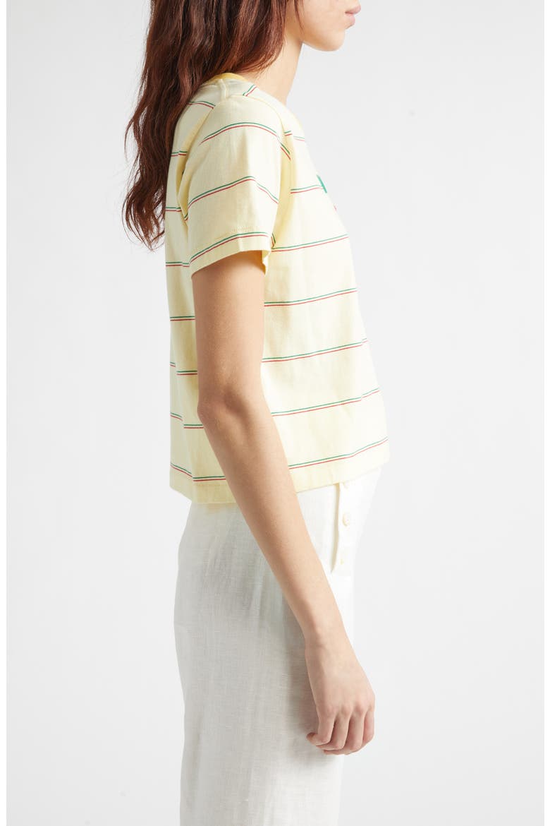 Summertime Stripe Cotton T-Shirt, Alternate, color, YELLOW MULTI