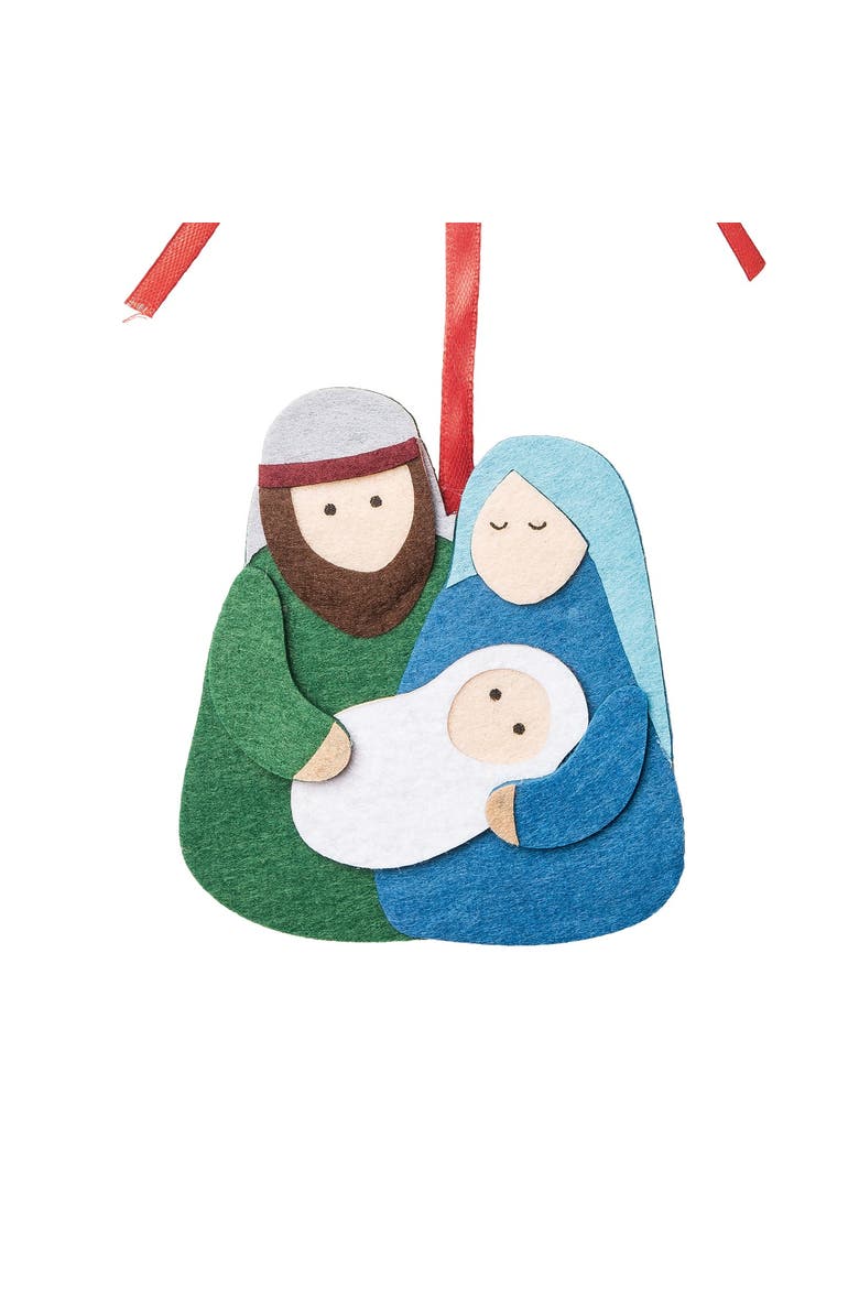 Nativity Felt Ornament, Alternate, color, Blue