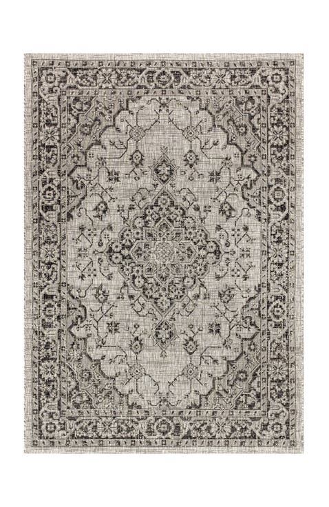 Rozetta Boho Medallion Textured Weave Indoor/Outdoor Area Rug