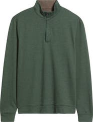 johnnie-O Rubin Herringbone Quarter Zip