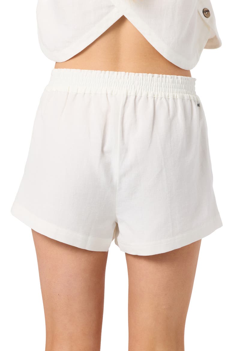 Sanders Smocked Waist Shorts, Alternate, color, WHITE