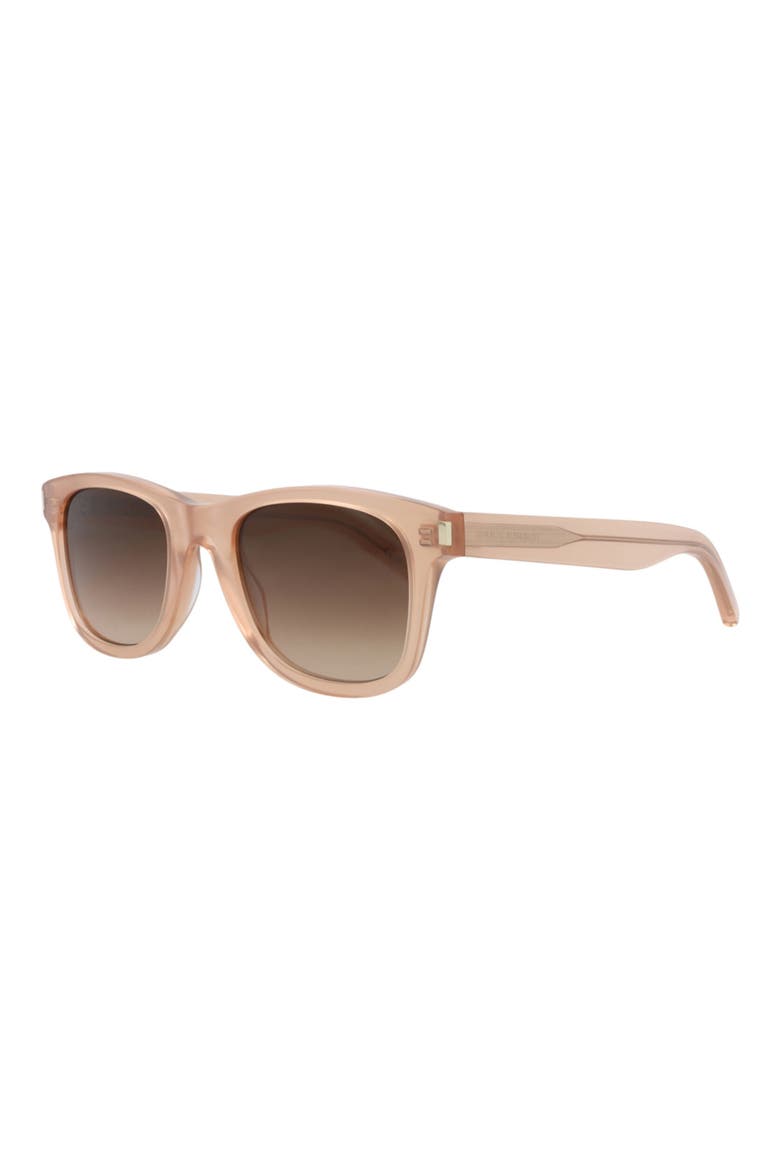 50mm Square Sunglasses, Alternate, color, ORANGE ORANGE BROWN
