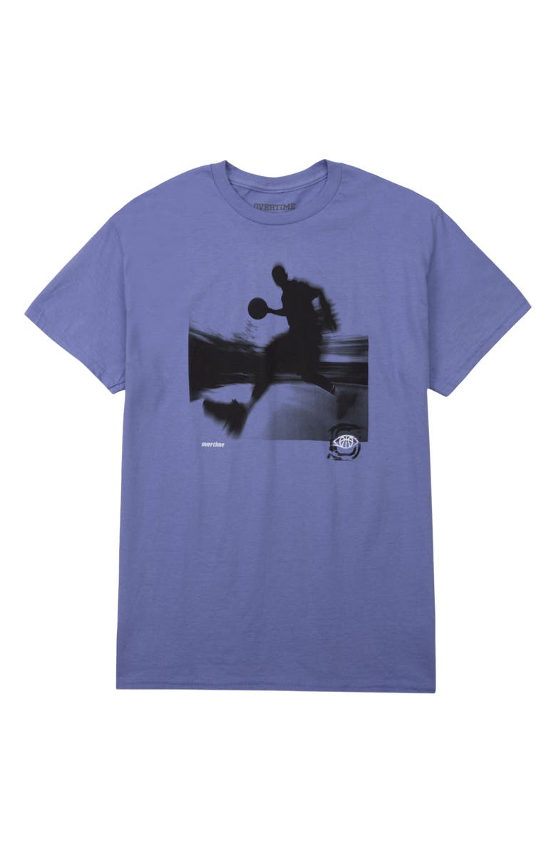 OVERTIME Motion Blur Cotton Graphic T-Shirt, Alternate, color, Purple