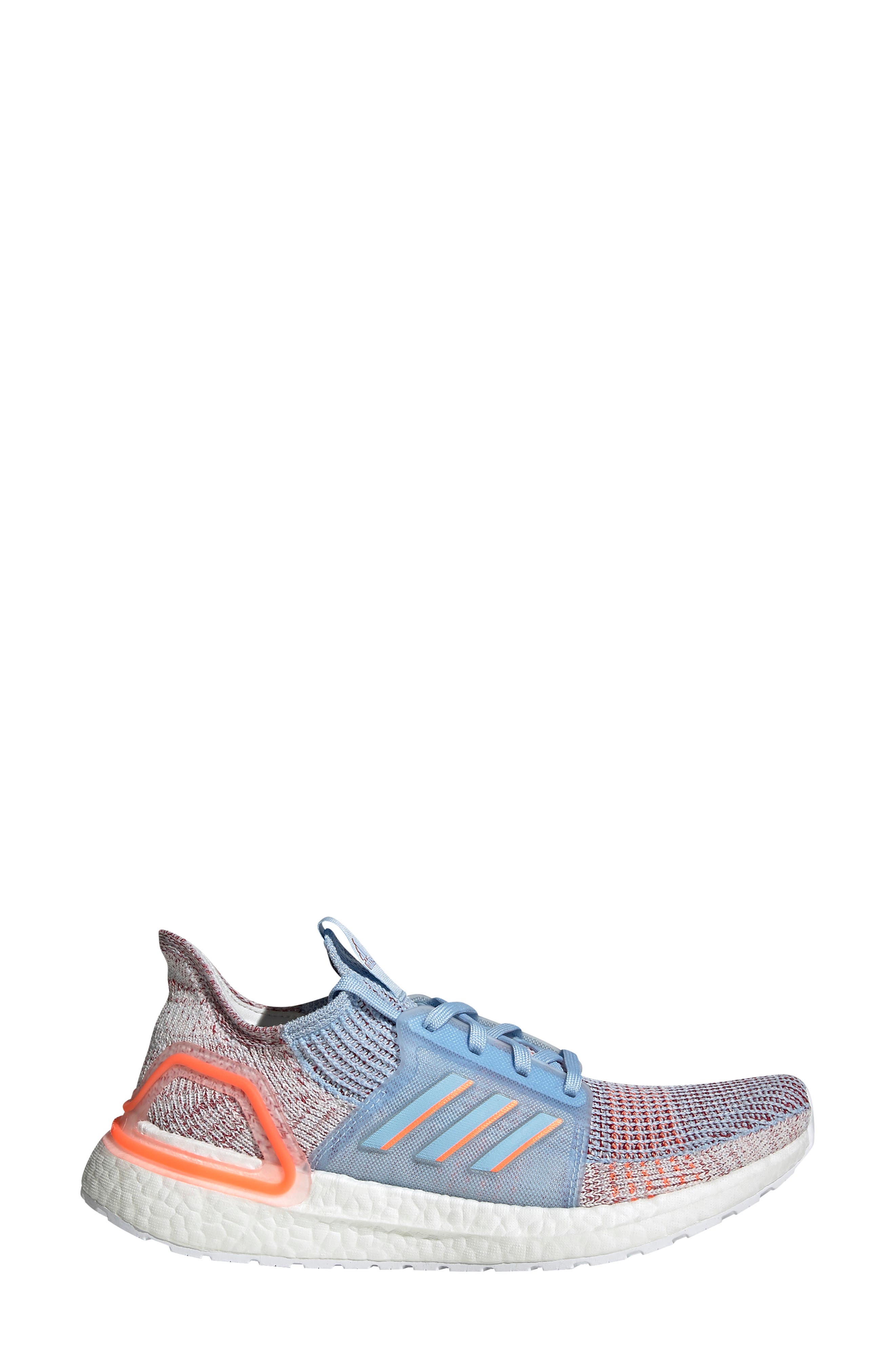UltraBoost 19 Running Shoe, Alternate, color, GLOW BLUE/ HI-RES CORAL