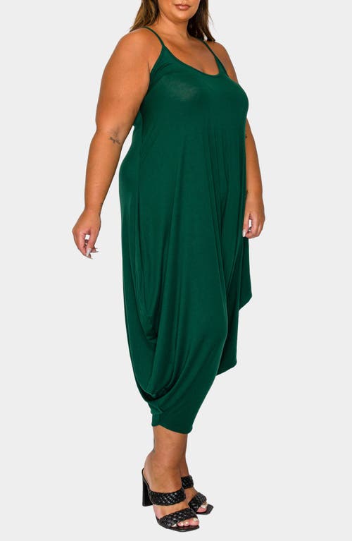 L I V D Quinn Pocket Balloon Leg Jumpsuit In Green