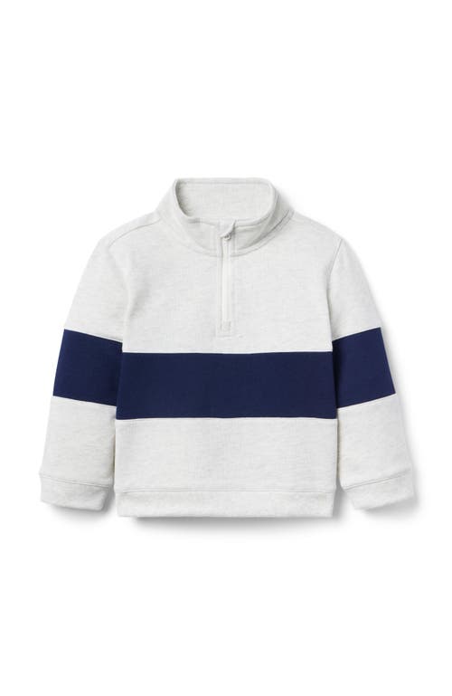 Janie And Jack Stripe Half-zip Sweatshirt In Multi