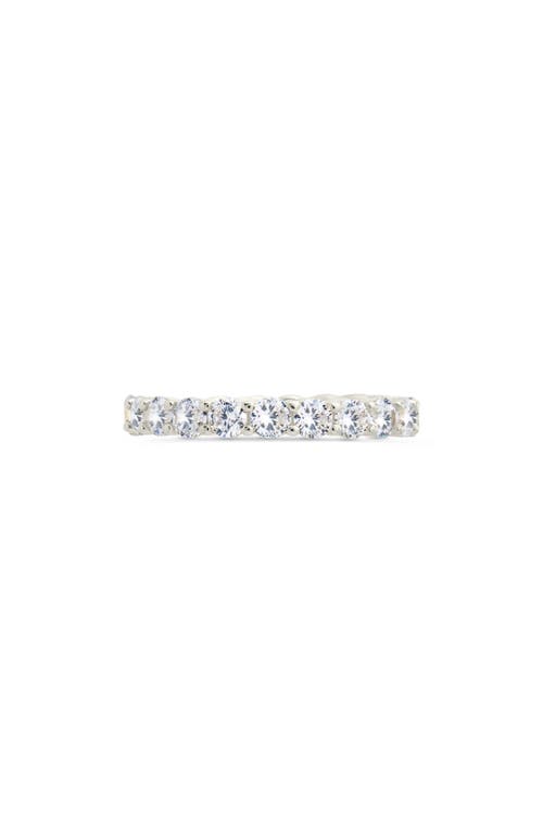 Sterling Forever Gracie Cubic Zirconia Eternity Ring In Metallic