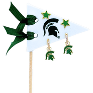 Color Shout Michigan State University Pennant Pair Earring Set