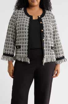 Tweed Fringe Cardigan
