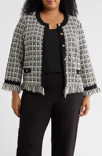 Tweed Fringe Cardigan