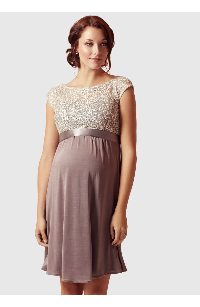 Tiffany Rose Maternity Mia Maternity Dress, Main, color, Dusky Truffle
