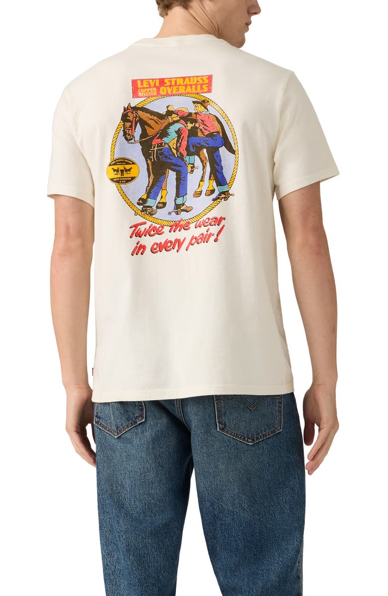 Levi's Cowboy Relaxed Fit Graphic T-Shirt, Alternate, color, Archival Overalls Egret
