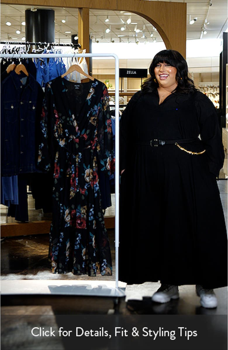 Xander Floral Long Sleeve Chiffon Maxi Dress, sales video thumbnail