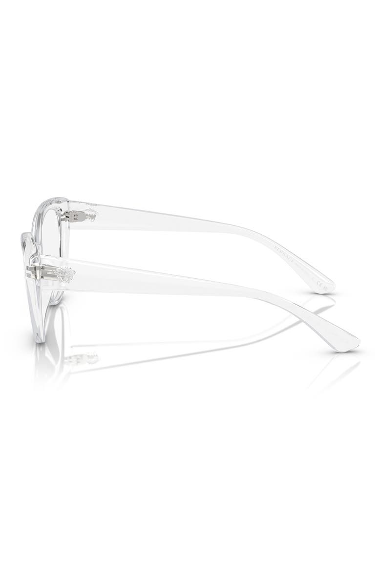 53mm Cat Eye Optical Glasses, Alternate, color, CRYSTAL