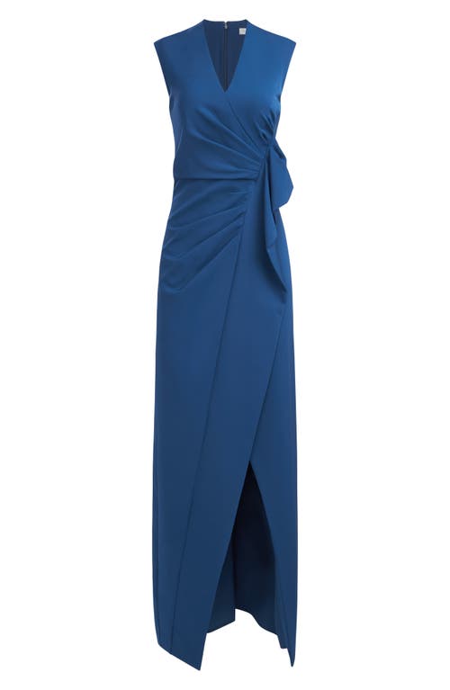 Kay Unger Frances Column Gown In Blue