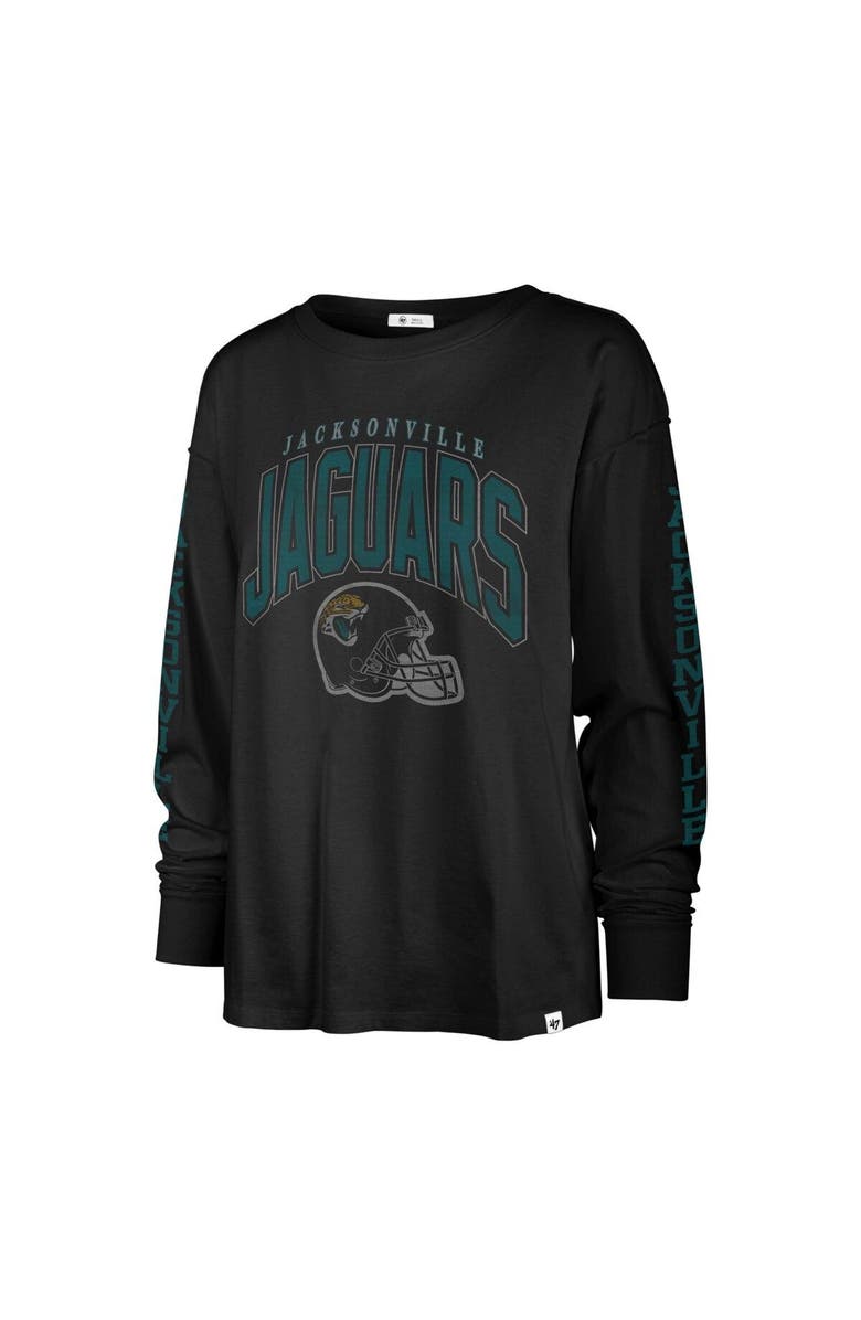 '47 Women's '47 Black Jacksonville Jaguars Tom Cat Long Sleeve T-Shirt, Alternate, color, 